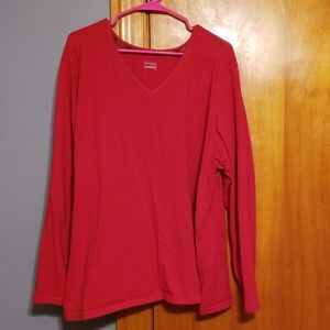 ❄Basic Editions Womens Plus Size Long Sleeve Shirt